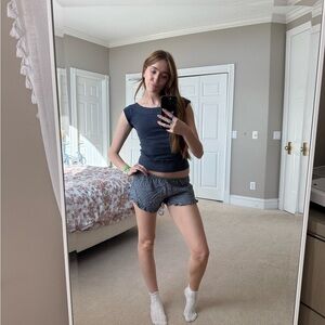 Brandy Melville navy floral shorts